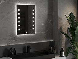 Mexen Ner podsvícené koupelnové zrcadlo 50 x 70 cm, LED 6000K, anti-mlha - 9809-050-070-611-00
