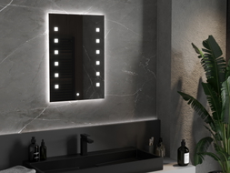 Mexen Ner podsvícené koupelnové zrcadlo 50 x 70 cm, LED 6000K, proti zamlžení - 9809-050-070-611-00