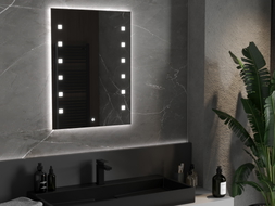 Mexen Ner podsvícené koupelnové zrcadlo 60 x 80 cm, LED 6000K, proti zamlžování - 9809-060-080-611-00