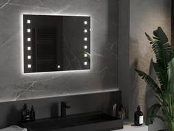 Mexen Ner koupelnové zrcadlo s podsvícením 80 x 60 cm, LED 6000K, antivlna - 9809-080-060-611-00
