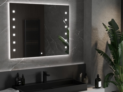 Mexen Ner osvětlené koupelnové zrcadlo 100 x 80 cm, LED 6000K, protizamlžovací - 9809-100-080-611-00