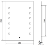 Mexen Ner podsvícené koupelnové zrcadlo 50 x 70 cm, LED 6000K, anti-mlha - 9809-050-070-611-00