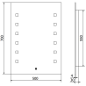 Mexen Ner podsvícené koupelnové zrcadlo 50 x 70 cm, LED 6000K, proti zamlžení - 9809-050-070-611-00