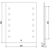 Mexen Ner osvětlené koupelnové zrcadlo 60 x 80 cm, LED 6000K, proti zamlžení - 9809-060-080-611-00