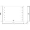 Mexen Ner koupelnové zrcadlo s podsvícením 80 x 60 cm, LED 6000K, antivlna - 9809-080-060-611-00
