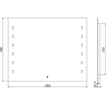 Mexen Ner osvětlené koupelnové zrcadlo 100 x 80 cm, LED 6000K, protizamlžovací - 9809-100-080-611-00