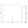 Mexen Ner podsvícené koupelnové zrcadlo 100 x 80 cm, LED 6000K, antipára - 9809-100-080-611-00