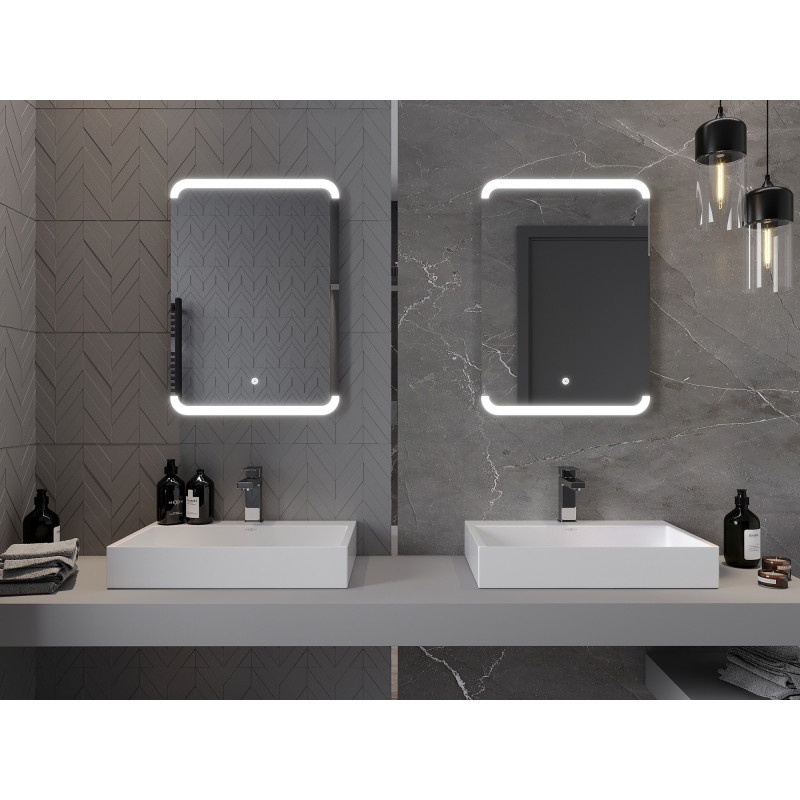 Mexen Nida podsvícené koupelnové zrcadlo 50 x 70 cm, LED 6000K, antifog - 9806-050-070-611-00