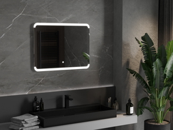 Mexen Nida koupeľnové zrcadlo s osvětlením 80 x 60 cm, LED 6000K, proti mlze - 9806-080-060-611-00