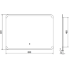 Mexen Nida osvětlené koupelnové zrcadlo 80 x 60 cm, LED 6000K, proti zamlžení - 9806-080-060-611-00