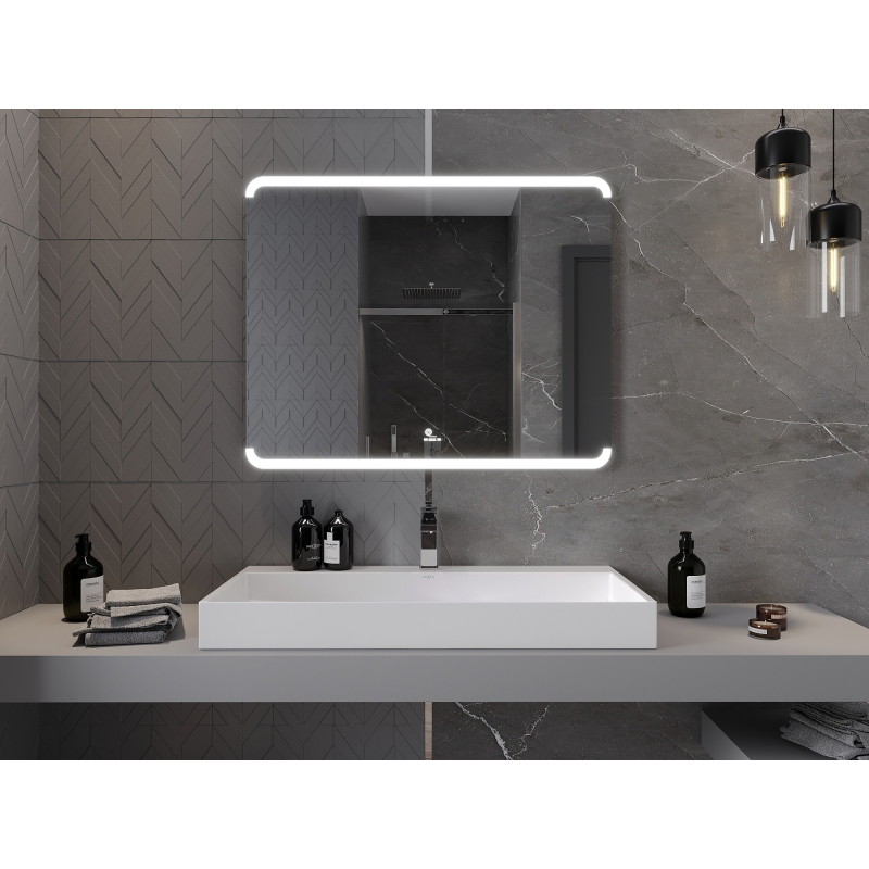 Mexen Nida osvětlené koupelnové zrcadlo 100 x 80 cm, LED 6000K, antifog - 9806-100-080-611-00