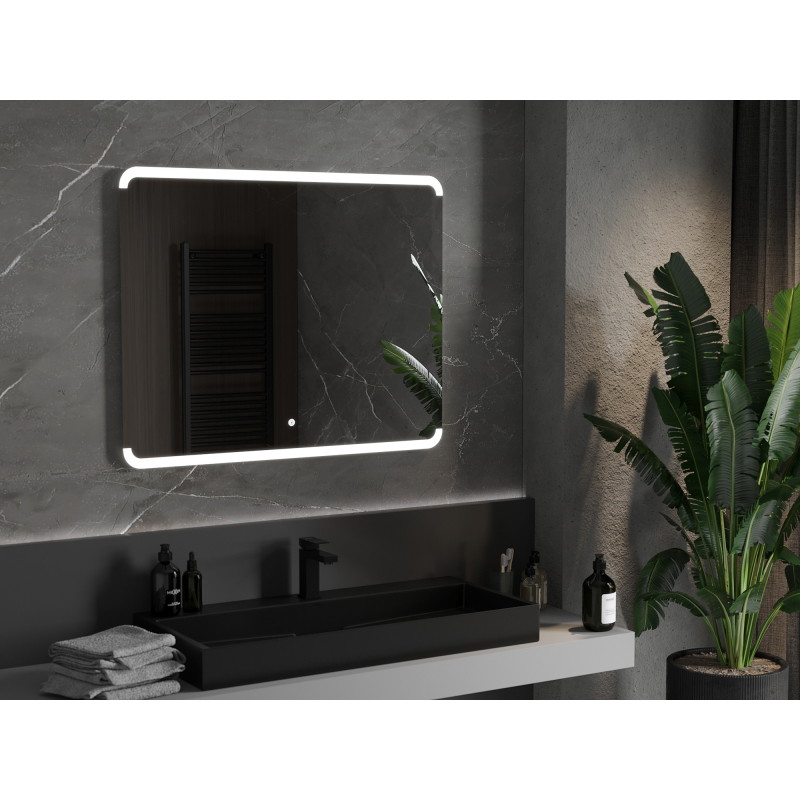 Mexen Nida osvětlené koupelnové zrcadlo 100 x 80 cm, LED 6000K, antifog - 9806-100-080-611-00