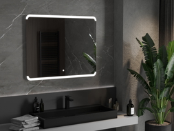Mexen Nida osvětlené koupelnové zrcadlo 100 x 80 cm, LED 6000K, protimlžící - 9806-100-080-611-00