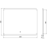 Mexen Nida osvětlené koupelnové zrcadlo 100 x 80 cm, LED 6000K, antifog - 9806-100-080-611-00