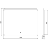 Mexen Nida osvětlené koupelnové zrcadlo 100 x 80 cm, LED 6000K, protimlžící - 9806-100-080-611-00