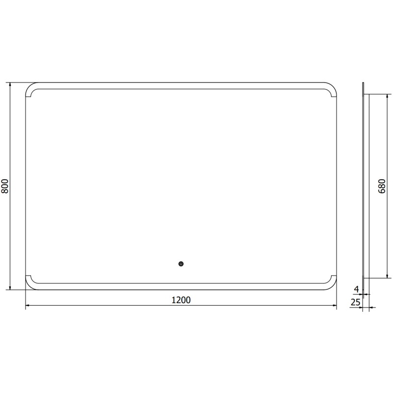 Mexen Nida koupelnové zrcadlo podsvícené 120 x 80 cm, LED 6000K, proti mlžení - 9806-120-080-611-00