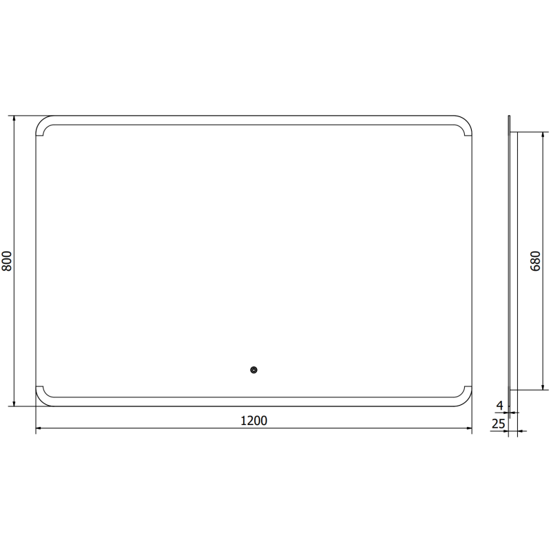 Mexen Nida LED koupelnové zrcadlo 120 x 80 cm, LED 6000K, proti zamlžení - 9806-120-080-611-00