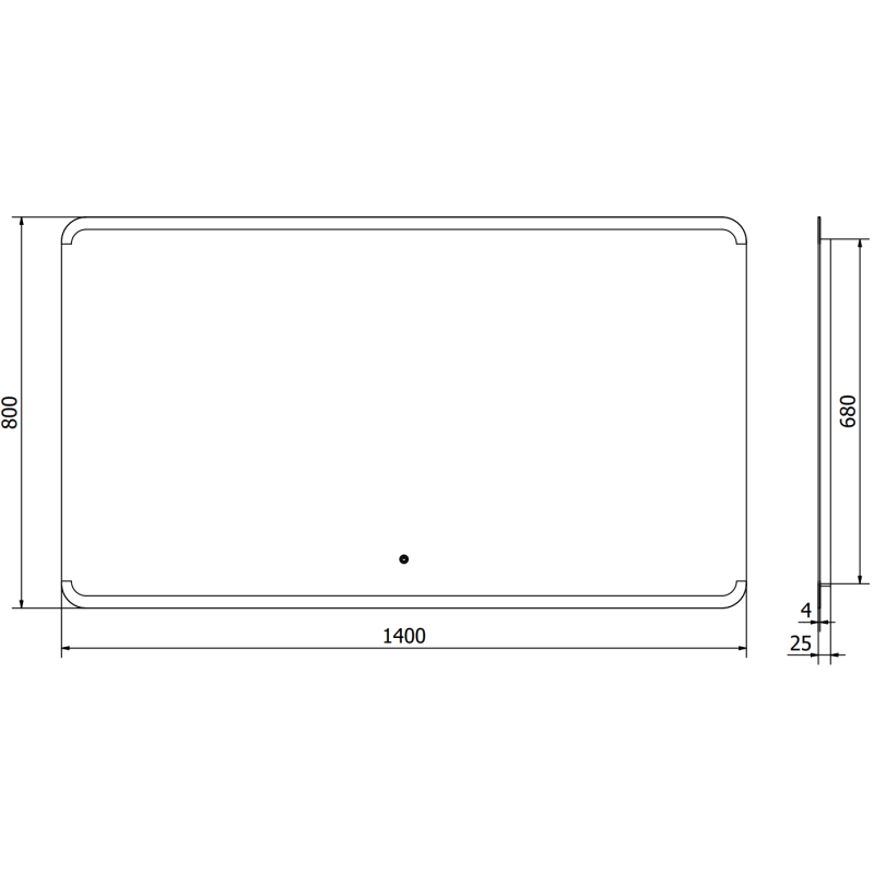 Mexen Nida osvětlené koupelnové zrcadlo 140 x 80 cm, LED 6000K, proti mlze - 9806-140-080-611-00