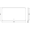 Mexen Nida osvětlené koupelnové zrcadlo 140 x 80 cm, LED 6000K, proti mlze - 9806-140-080-611-00