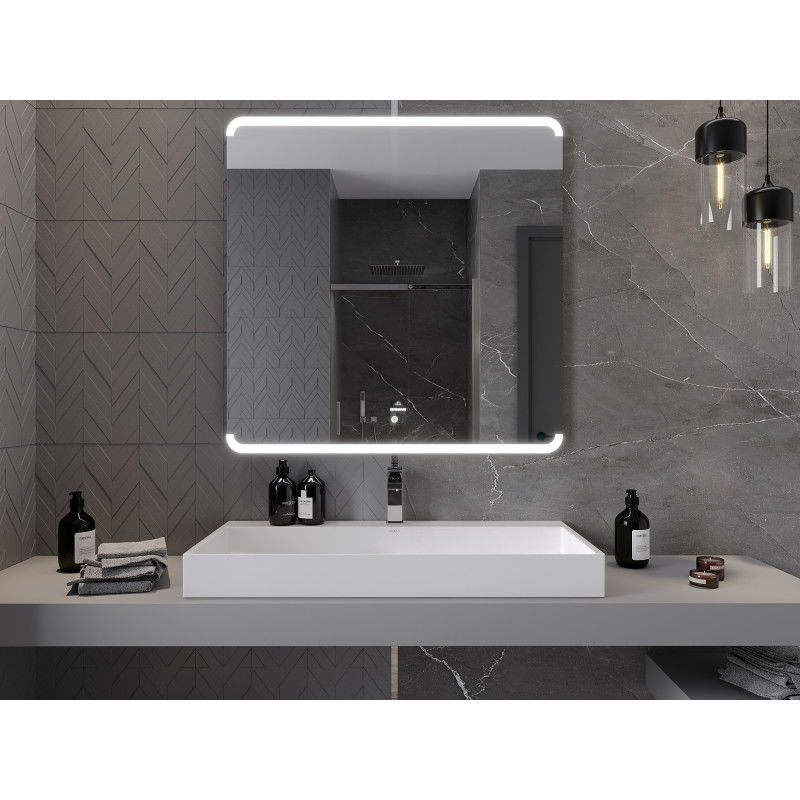 Mexen Nida koupelnové zrcadlo podsvícené 100 x 100 cm, LED 6000K, antizamlžovací - 9806-100-100-611-00