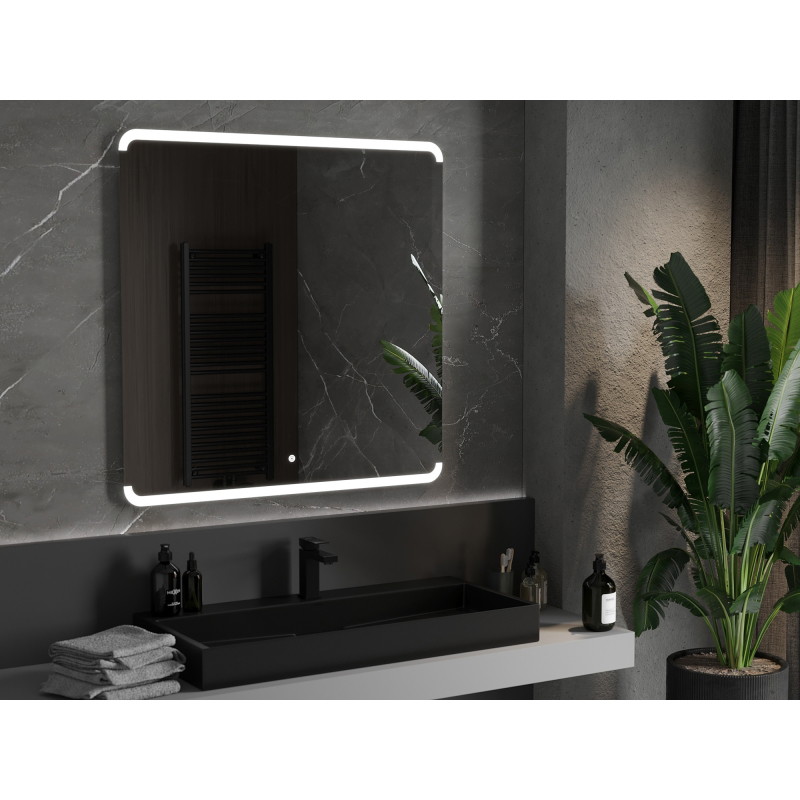 Mexen Nida podsvícené koupelnové zrcadlo 100 x 100 cm, LED 6000K, protimlha - 9806-100-100-611-00