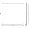Mexen Nida koupelnové zrcadlo podsvícené 100 x 100 cm, LED 6000K, antizamlžovací - 9806-100-100-611-00