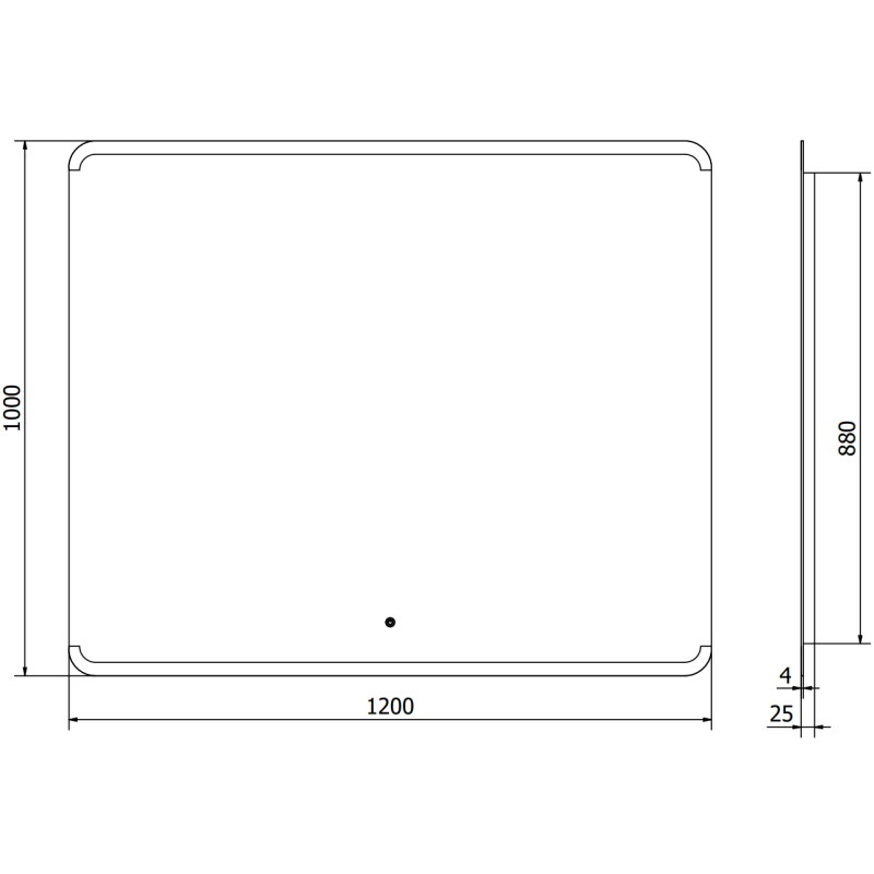 Mexen Nida podsvícené koupelnové zrcadlo 120 x 100 cm, LED 6000K, antifog - 9806-120-100-611-00