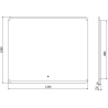 Mexen Nida podsvícené koupelnové zrcadlo 120 x 100 cm, LED 6000K, protimlha - 9806-120-100-611-00