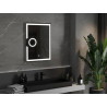 Mexen Onyx podsvícené koupelnové zrcadlo s kosmetickým zrcátkem 60 x 80 cm, LED 6000K, antipára - 9813-060-080-611-00