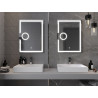 Mexen Onyx koupelnové zrcadlo s podsvícením a kosmetickým zrcátkem 60 x 80 cm, LED 6000K, proti mlze - 9813-060-080-611-00