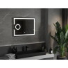 Mexen Onyx podsvícené koupelnové zrcadlo s kosmetickým zrcátkem 80 x 60 cm, LED 6000K, proti mlžení - 9813-080-060-611-00