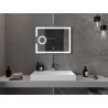 Mexen Onyx podsvícené koupelnové zrcadlo s kosmetickým zrcátkem 80 x 60 cm, LED 6000K, proti mlžení - 9813-080-060-611-00