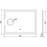 Mexen Onyx koupelnové zrcadlo s osvětlením a kosmetickým zrcátkem 80 x 60 cm, LED 6000K, proti mlze - 9813-080-060-611-00