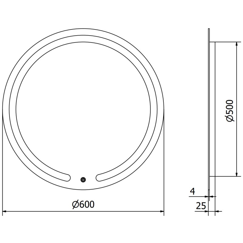 Mexen Rose koupelnové zrcadlo s podsvícením, kulaté 60 cm, LED 6000K, proti mlze - 9810-060-060-611-00