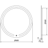 Mexen Rose koupelnové zrcadlo podsvícené, kulaté 60 cm, LED 6000K, proti zamlžení - 9810-060-060-611-00