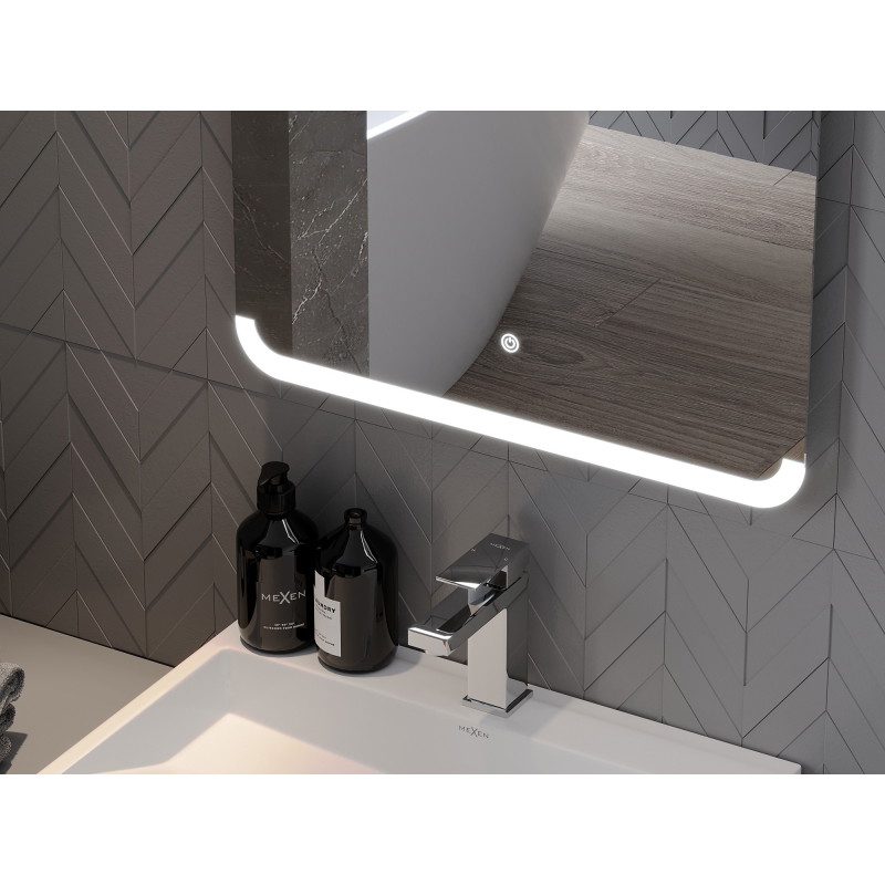 Mexen Nida koupelnové zrcadlo podsvícené 120 x 80 cm, LED 6000K, proti mlžení - 9806-120-080-611-00