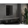 Mexen Erma koupelnové zrcadlo s podsvícením 50 x 70 cm, LED 6000K, proti zamlžování, černý rám - 9814-050-070-611-70