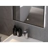 Mexen Erma koupelnové zrcadlo s podsvícením 50 x 70 cm, LED 6000K, proti zamlžování, černý rám - 9814-050-070-611-70