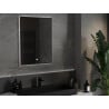 Mexen Erma koupelnové zrcadlo s osvětlením 60 x 80 cm, LED 6000K, antifog, černý rám - 9814-060-080-611-70