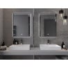 Mexen Erma koupelnové zrcadlo s osvětlením 60 x 80 cm, LED 6000K, antifog, černý rám - 9814-060-080-611-70