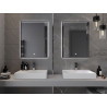 Mexen Erma podsvícené koupelnové zrcadlo 60 x 80 cm, LED 6000K, proti zamlžení, černý rám - 9814-060-080-611-70