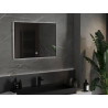 Mexen Erma osvětlené koupelnové zrcadlo 80 x 60 cm, LED 6000K, anti-para, černý rám - 9814-080-060-611-70