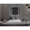 Mexen Erma osvětlené koupelnové zrcadlo 80 x 60 cm, LED 6000K, anti-para, černý rám - 9814-080-060-611-70