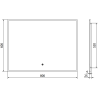 Mexen Erma koupelnové zrcadlo s osvětlením 80 x 60 cm, LED 6000K, proti zamlžení, černý rám - 9814-080-060-611-70