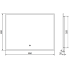 Mexen Erma osvětlené koupelnové zrcadlo 80 x 60 cm, LED 6000K, anti-para, černý rám - 9814-080-060-611-70