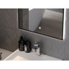 Mexen Erma zrcadlo do koupelny podsvícené 100 x 80 cm, LED 6000K, protimlžné, černý rám - 9814-100-080-611-70