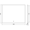Mexen Erma zrcadlo do koupelny podsvícené 100 x 80 cm, LED 6000K, protimlžné, černý rám - 9814-100-080-611-70
