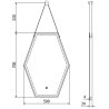 Mexen Orla osvětlené koupelnové zrcadlo 50 x 70 cm, LED 6000K, anti-mlžný, černý rám - 9815-050-070-611-70