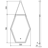 Mexen Orla podsvícené koupelnové zrcadlo 50 x 70 cm, LED 6000K, antináložka, černý rám - 9815-050-070-611-70