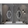 Mexen Orla podsvícené koupelnové zrcadlo 50 x 70 cm, LED 6000K, antináložka, černý rám - 9815-050-070-611-70